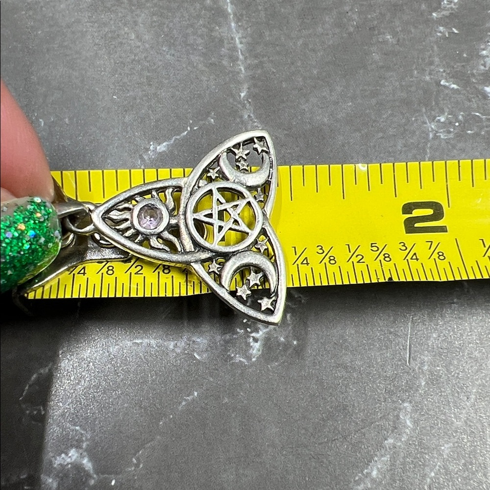 Sterling Silver Celestial Pentacle Trinity Knot P… - image 6